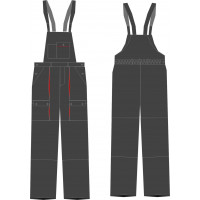 Полукомбинезон «Евро» мужской черный красный