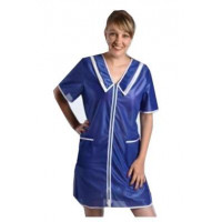 Халат «Нейлоновый на молнии» женский васильковый
