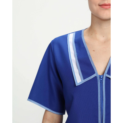 Халат «Сакура габардин.» женский васильковый Халат «Сакура габардин.» женский васильковый