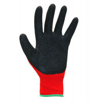 Перчатки нейлоновые НЕЙПЛАТ, с латекс. покрытием,, крас/черн