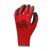 Перчатки нейлоновые НЕЙПЛАТ, с латекс. покрытием,, крас/черн