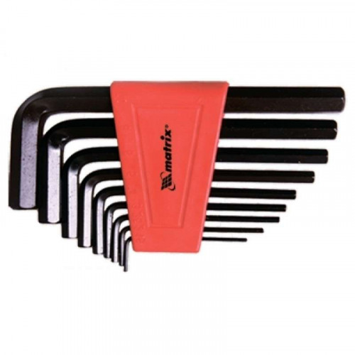 Ключ имбус. шестигр. сталь Cr-V / набор 9шт., 2-12 мм // MATRIX