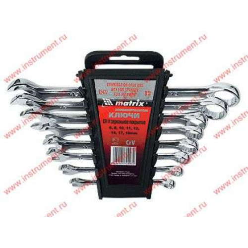 Ключ комбинир. набор 9шт. / сталь Cr-V, 0мм, 6-22 мм // MATRIX