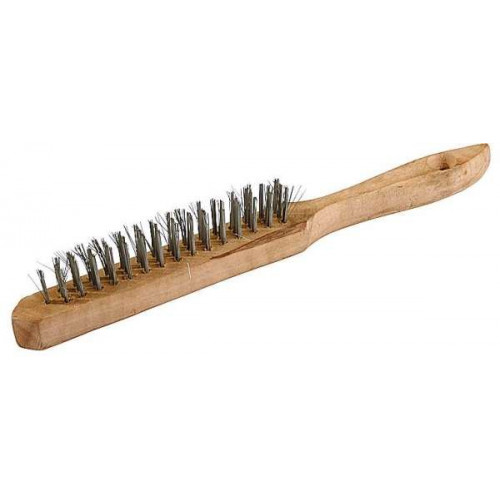 Щетка по мет. ручная прям., 4 ряда / дер. руч.