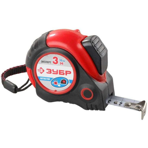 Рулетка мал. ЗУБР ЭКСПЕРТ, авт.фикс., 3м*16мм