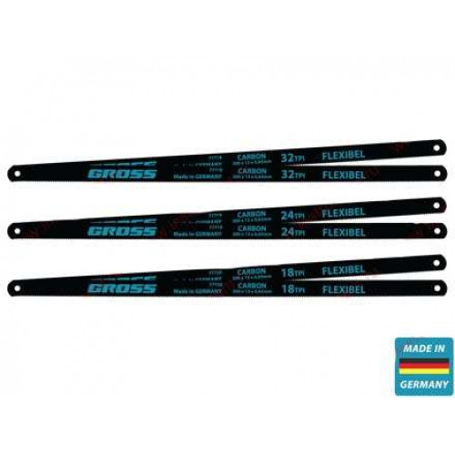 Полотно д/ножовки по мет. 1-стор. 24 TPI Carbon, 300 мм // GROSS