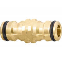 Адаптер д/сад.шланга латунь, штуцер - штуцер