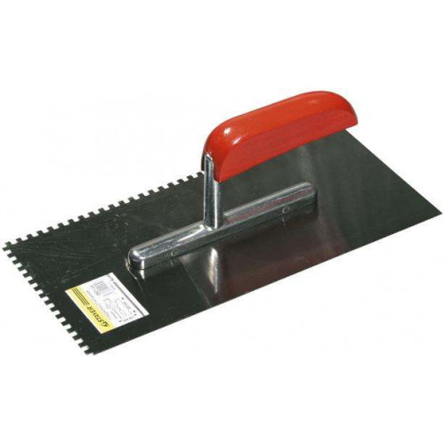 Гладилка нерж. с дер. руч. 130*280мм, зубч. 8*8 // ЗУБР