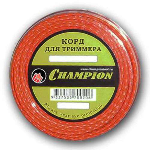 Кордовый шнур CHAMPION, 2.4мм/ 12м/ витой квадрат