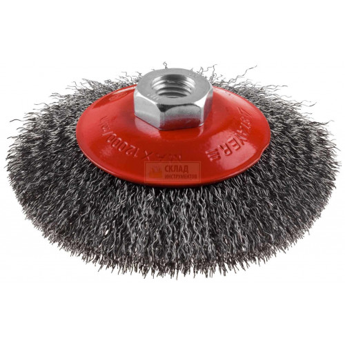 Щетка д/УШМ коническая (витая), гайка М14мм 125мм