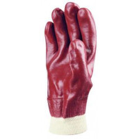 Перчатки х/б с обливом ПВХ ГРАНАТ резинка, красные