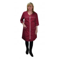 Халат «Барби» женский бордовый