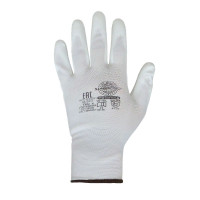 Перчатки НейпПол-Б нейлоновые полиуретан резинка, част. покрытие, белые