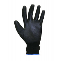 Перчатки НейпПол-Ч нейлоновые полиуретан резинка, част. покрытие, черные