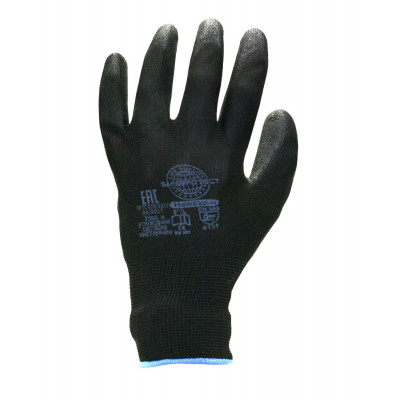 Перчатки НейпПол-Ч нейлоновые полиуретан резинка, част. покрытие, черные Перчатки НейпПол-Ч нейлоновые полиуретан резинка, част. покрытие, черные