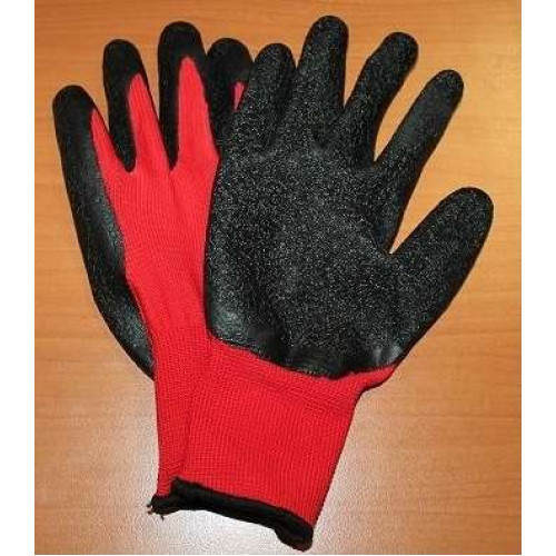 Перчатки нейлоновые, с рифлёным покрытием