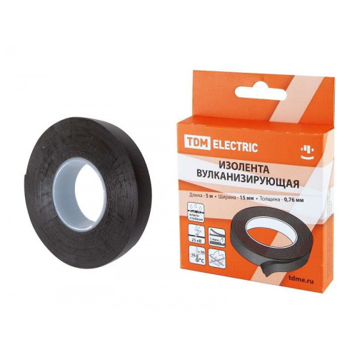 Изолента вулканизир. 15мм*5м, черн. // SmartBuy