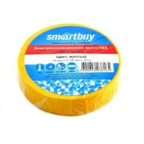 Изолента 19мм*20м, желт. // Smartbuy