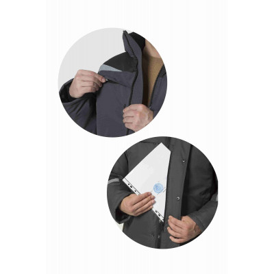 Куртка «Дэлф» мужская утепленная серая Куртка «Дэлф» мужская утепленная серая