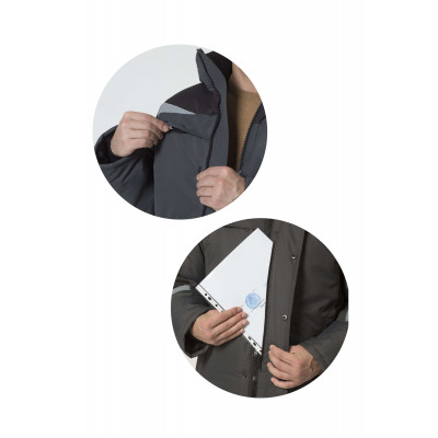 Куртка «Дэлф» мужская утепленная серая Куртка «Дэлф» мужская утепленная серая