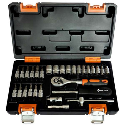 Набор инстр. торц. головок 1/4 / 29 предм. // ВИХРЬ Набор инстр. торц. головок 1/4 / 29 предм. // ВИХРЬ
