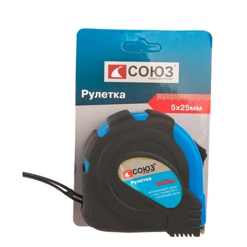 Рулетка метал. СОЮЗ, ручн. фикс., 5м*25мм