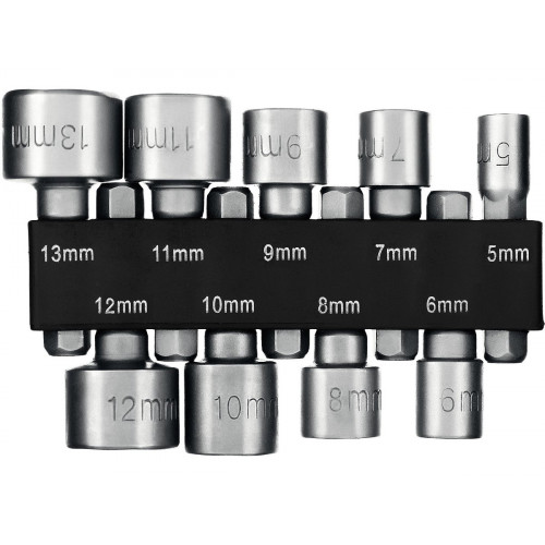 Бита с торц. головк. намагн STAYER 5,6,7,8,9,10,11,12,13 / 0мм / набор 9 шт