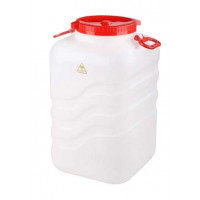 Канистра пищевая прямоуг пласт. 60л / с шир. горлом, с навесными ручками