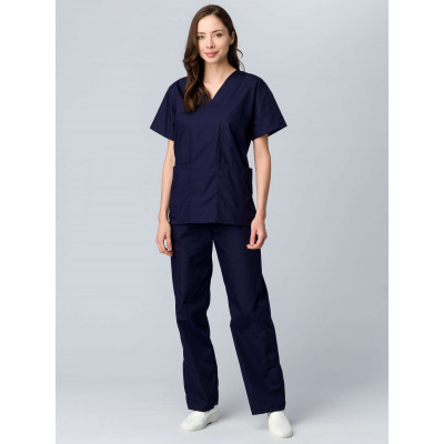 Костюм «Хирургический» с брюками мужской темно-синий Костюм «Хирургический» с брюками мужской темно-синий
