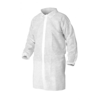Халат «Одноразовый» универс. на липучках белый Халат «Одноразовый» универс. на липучках белый