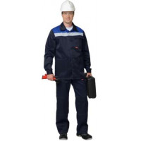 Костюм «Стандарт с СОП с резин» с брюками мужской темно-синий