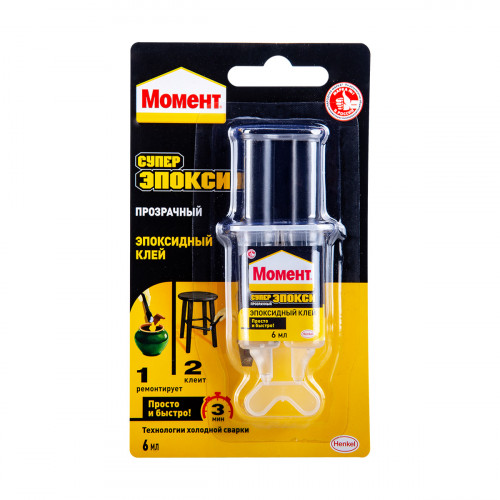 Клей эпоксид. МОМЕНТ 6мл. прозр.