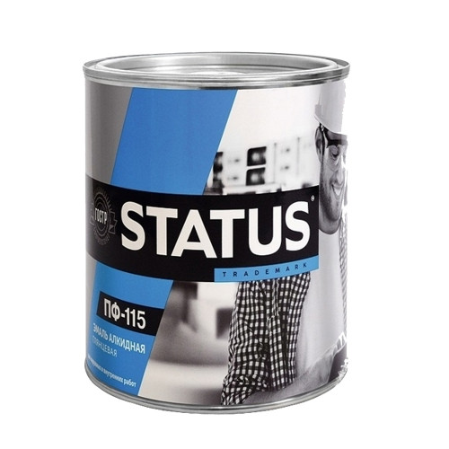 Краска STATUS ПФ-115 д/внут.и нар. раб. 0,8кг жёлтая
