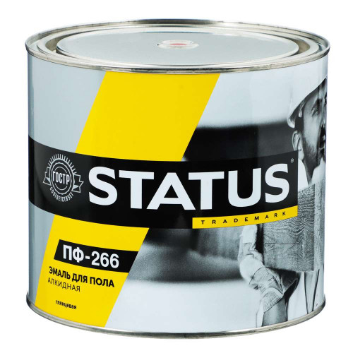 Краска STATUS ПФ-266 д/пола 2,6кг красно-кор.