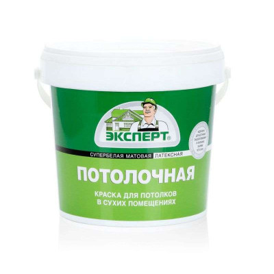 Краска ВД ЭКСПЕРТ потолочная 1,3кг. Краска ВД ЭКСПЕРТ потолочная 1,3кг.