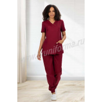 Костюм «Ювель» с брюками женский бордовый