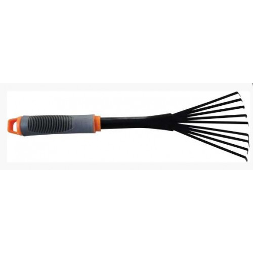 Грабли метал. веер. 9 зуб., 125*395мм, обрезиненная рукоятка