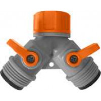 Разветвитель сад. пласт., на 2 линии 3/4(внутрен