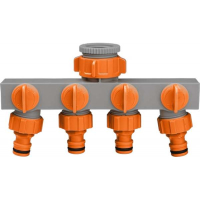 Разветвитель сад. пласт., на 4 линии 1/2- 3/4- 1 Разветвитель сад. пласт., на 4 линии 1/2- 3/4- 1