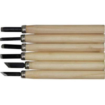 Набор резцов по дереву 6шт деревянная рукоятка Набор резцов по дереву 6шт деревянная рукоятка