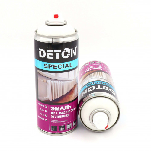 Краска-аэрозоль DETON д/радиаторов 520мл. Белая