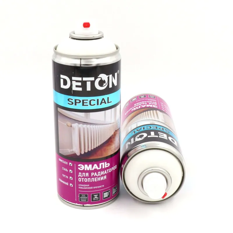 Краска-аэрозоль DETON д/радиаторов 520мл. Белая