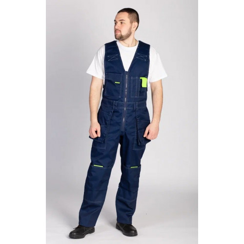 Полукомбинезон «Турбо-К-2» мужской темно-синий лимонный