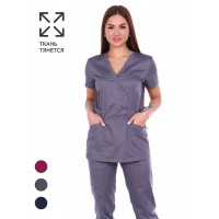 Костюм «407» с брюками женский темно-синий