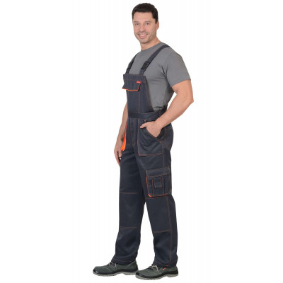 Полукомбинезон «Crown СИРИУС» мужской темно-серый оранжевый Полукомбинезон «Crown СИРИУС» мужской темно-серый оранжевый