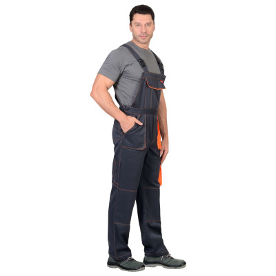 Полукомбинезон «Crown СИРИУС» мужской темно-серый оранжевый Полукомбинезон «Crown СИРИУС» мужской темно-серый оранжевый