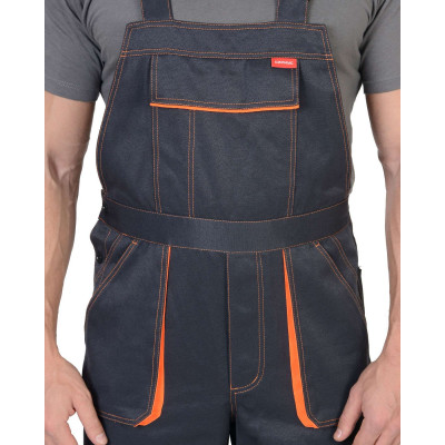 Полукомбинезон «Crown СИРИУС» мужской темно-серый оранжевый Полукомбинезон «Crown СИРИУС» мужской темно-серый оранжевый