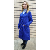 Халат «Тиси с рельефом» женский васильковый