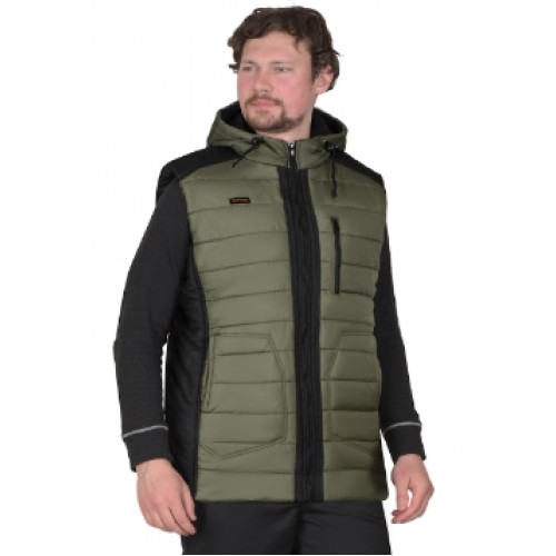 Жилет зимний «Урбан СИРИУС» универс. хаки черный