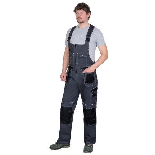 Полукомбинезон «Престиж-Л СИРИУС» мужской темно-серый черный